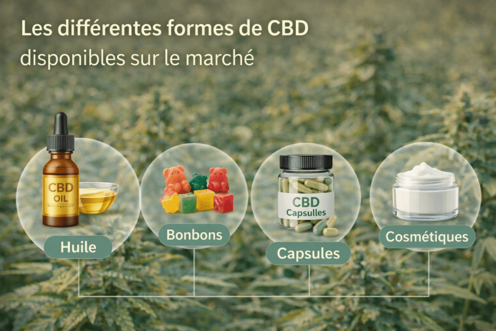 Les différentes formes de CBD disponibles sur le marché