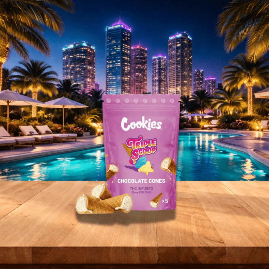 Chocolate Cônes – Triple Scoop - Cookies - Chocolat Blanc D9 30 mg