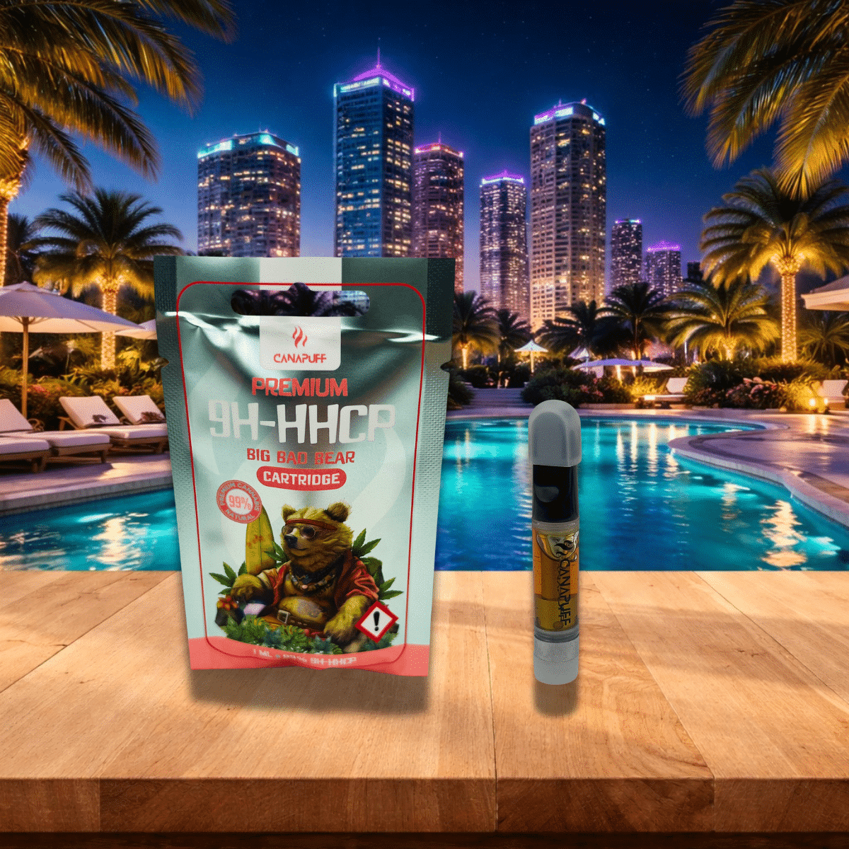 Cartridge 1ml Big Bad Bear 9H-HHCP Canapuff FREE THC