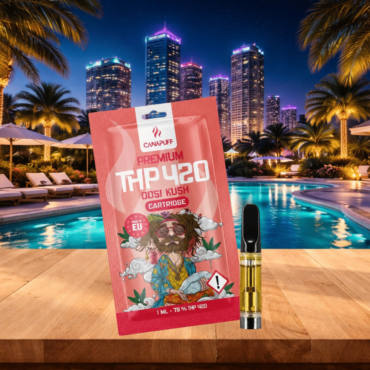 Cartridge 1ml Dosi Kush THP 420 Canapuff FREE THC