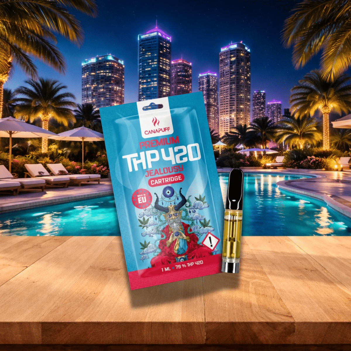 Cartridge 1ml Jealousy THP 420 Canapuff FREE THC