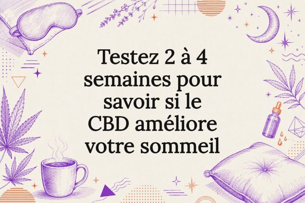 Carte de titre illustrée sur le sommeil et le CBD