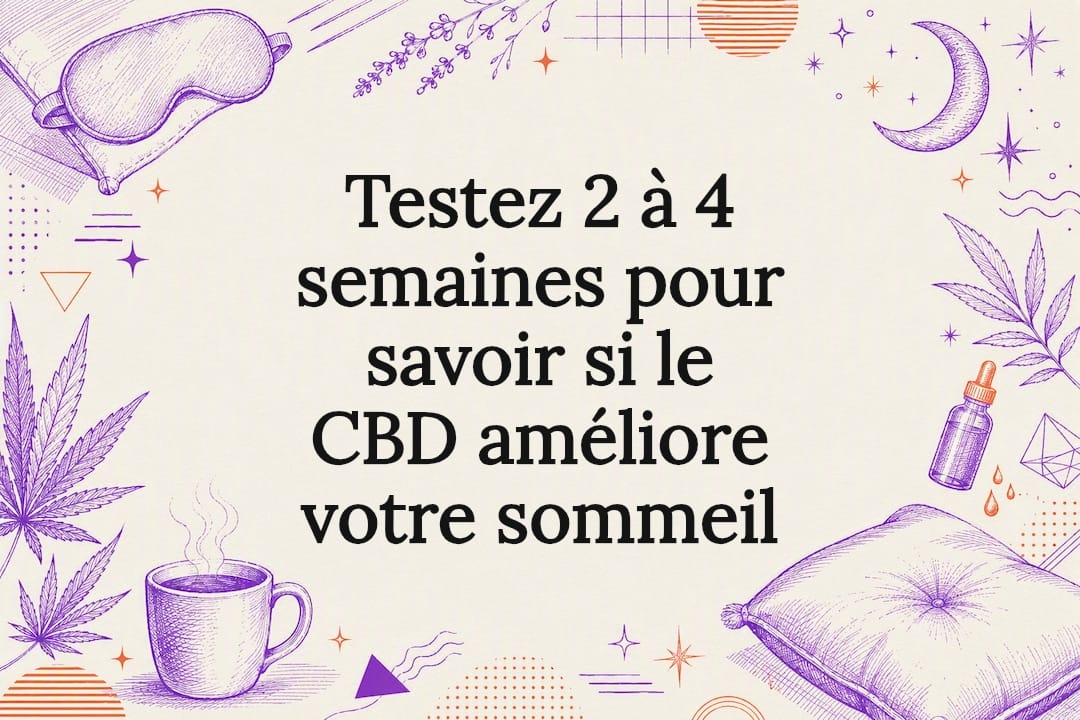 Carte de titre illustrée sur le sommeil et le CBD