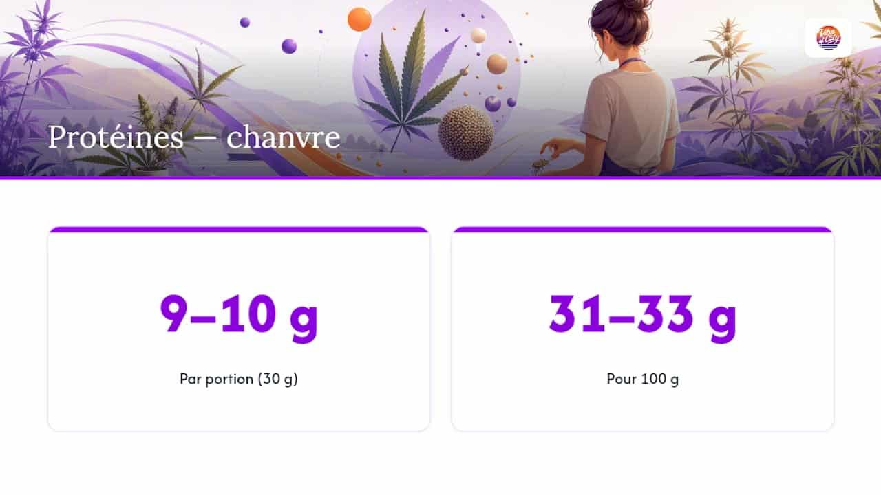 Apport protéique des graines de chanvre par portion