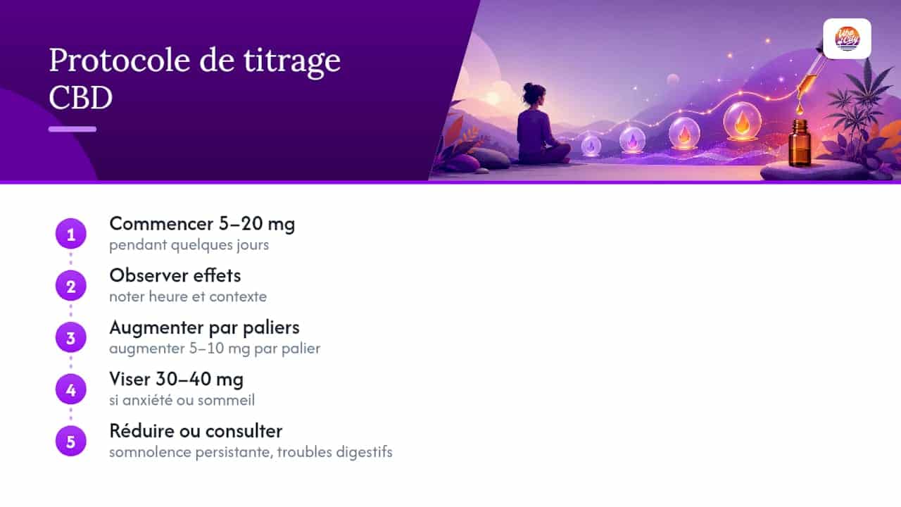Paliers progressifs pour ajuster la dose de CBD