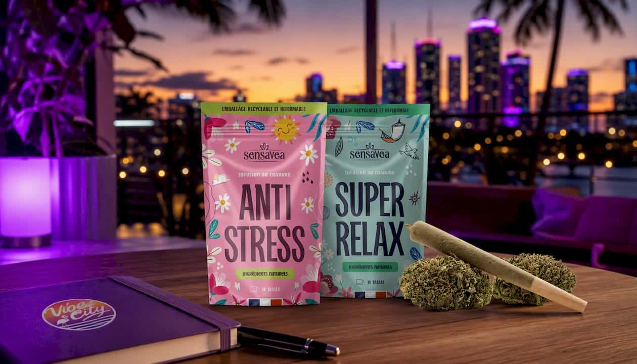 Infuso antistress al CBD e tisana alle erbe Sensavea – 100% BIOLOGICO