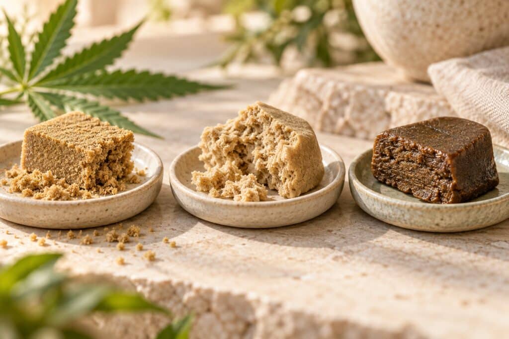 Dry sift, hash mousseux ou ice-o-lator : comparez les résines CBD, leurs textures, leurs procédés et les critères utiles pour choisir chez Vibe City.