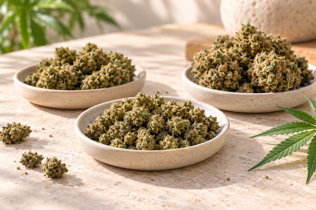 Kleine CBD-toppen: vergelijk prijs per gram, kwaliteit, aroma's en formaten. Ontdek hoe je de juiste kleine CBD-bloemen kiest bij Vibe City.